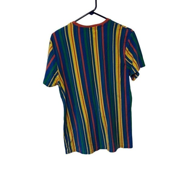 San Francisco Work Shirts Large T Shirt Striped Colorful Crew Neck - Picture 2 of 3